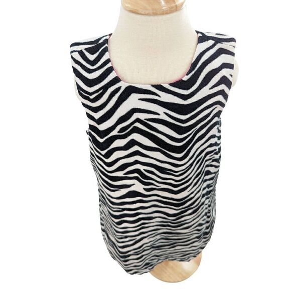 Gymboree Girl’s Black Zebra Print Sleeveless Cotton Shift Dress Size 4T - Picture 3 of 7